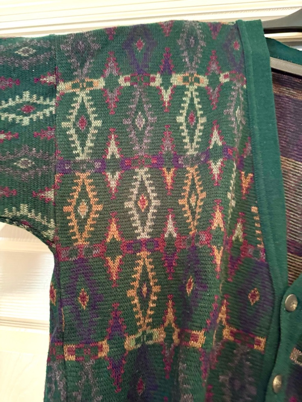 The Italian Sweater Co. Vintage V-Neck Cardigan Large Made in Italy Grandpa Core - Picture 2 of 8